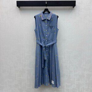 Thom Browne embroidered denim dress